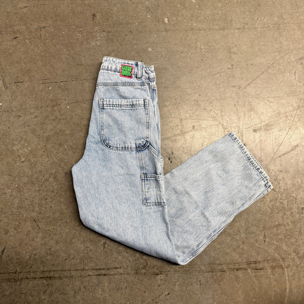 Empyre Women Light Wash Carpenter Jeans High Waisted Straight Leg Size 3